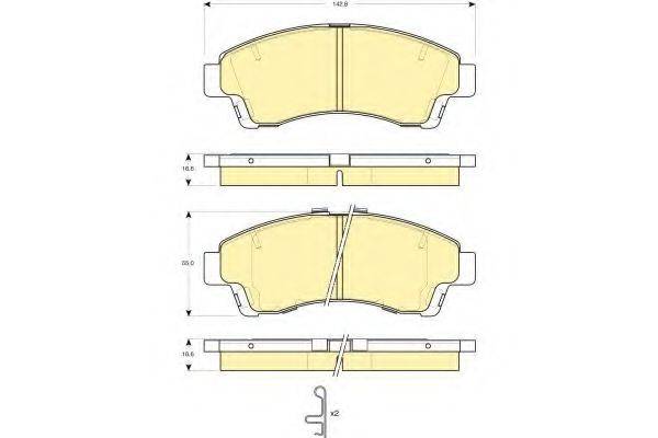 GIRLING 6133219 Комплект гальмівних колодок, дискове гальмо