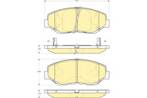 GIRLING 6133259 Комплект гальмівних колодок, дискове гальмо