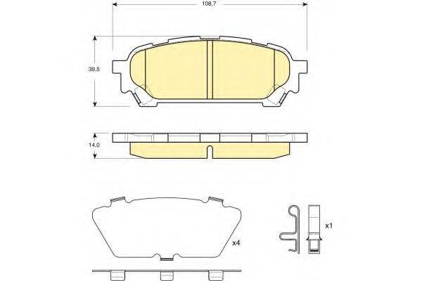 GIRLING 6133959 Комплект гальмівних колодок, дискове гальмо