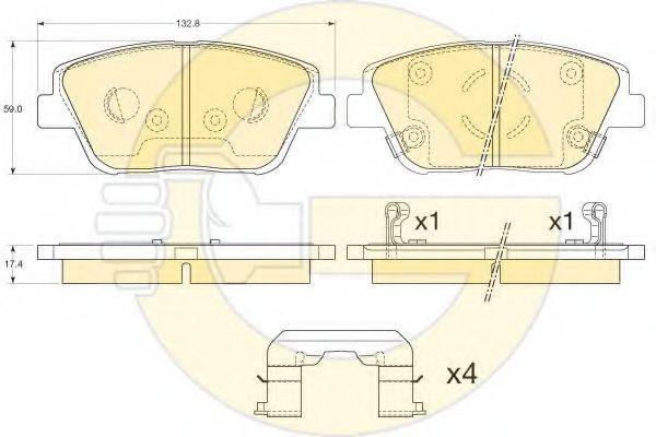 GIRLING 6135405 Комплект гальмівних колодок, дискове гальмо