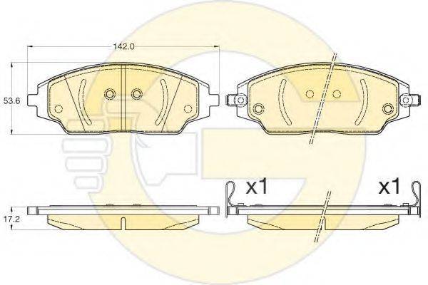 GIRLING 6135796 Комплект гальмівних колодок, дискове гальмо