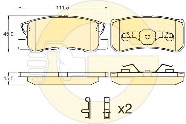 GIRLING 6135957 Комплект гальмівних колодок, дискове гальмо