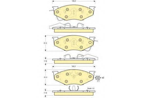 GIRLING 6140085 Комплект гальмівних колодок, дискове гальмо