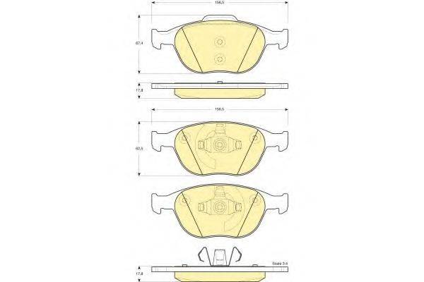 GIRLING 6411772 Комплект гальм, дисковий гальмівний механізм