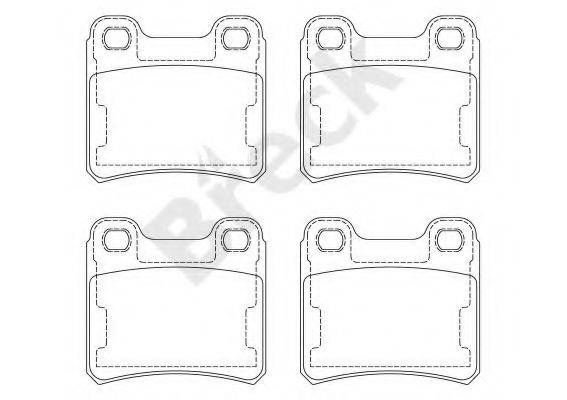 BRECK 211400070400 Комплект гальмівних колодок, дискове гальмо