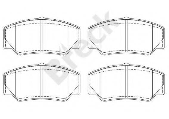 BRECK 211410070100 Комплект гальмівних колодок, дискове гальмо