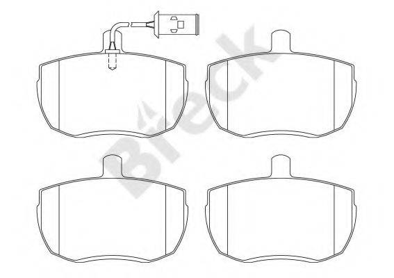 BRECK 211600070110 Комплект гальмівних колодок, дискове гальмо