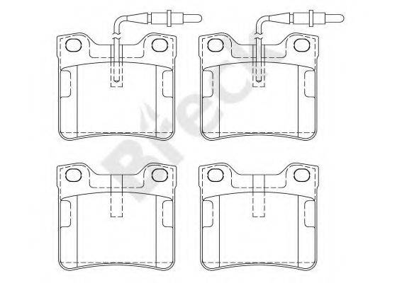 BRECK 219040070110 Комплект гальмівних колодок, дискове гальмо