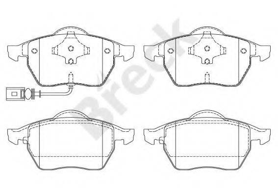 BRECK 233920070110 Комплект гальмівних колодок, дискове гальмо