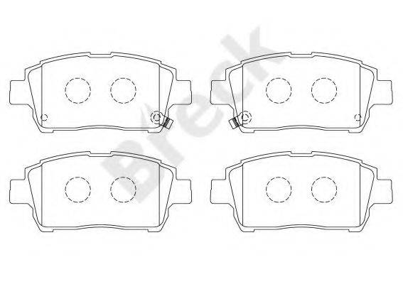 BRECK 235100070210 Комплект гальмівних колодок, дискове гальмо