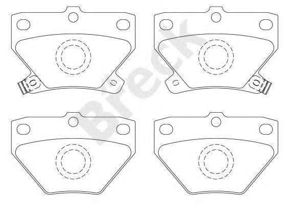 BRECK 235210070410 Комплект гальмівних колодок, дискове гальмо