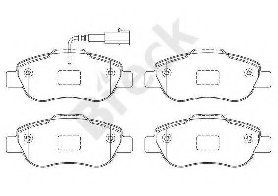 BRECK 240720070210 Комплект гальмівних колодок, дискове гальмо