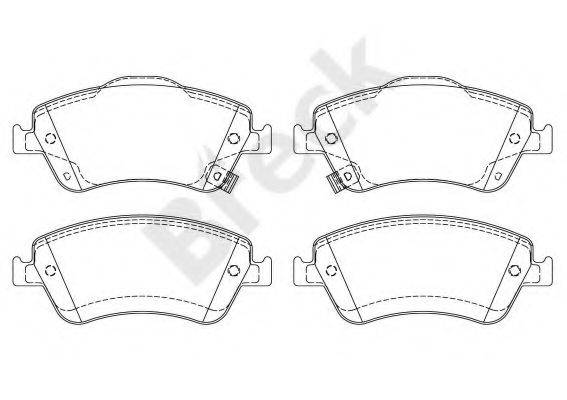 BRECK 241220070110 Комплект гальмівних колодок, дискове гальмо