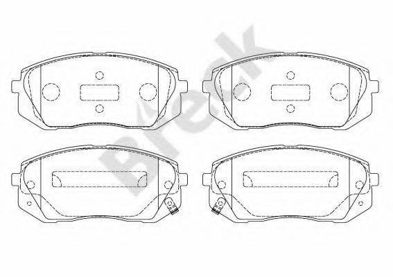 BRECK 245010070100 Комплект гальмівних колодок, дискове гальмо