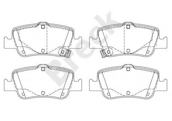 BRECK 246640070410 Комплект гальмівних колодок, дискове гальмо