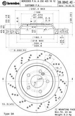 AP 25395V гальмівний диск