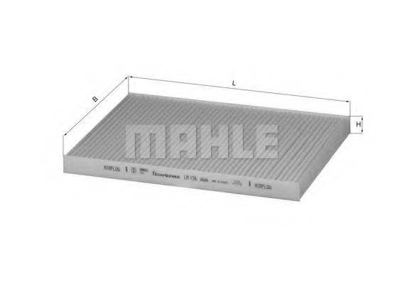 MAHLE ORIGINAL LA126 Фільтр, повітря у внутрішньому просторі