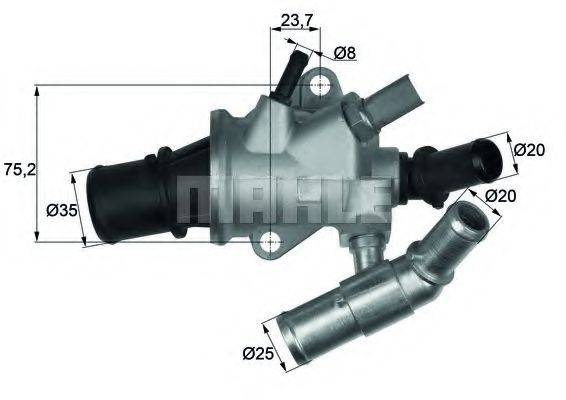 MAHLE ORIGINAL TI17588 Термостат, охолоджуюча рідина