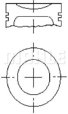 MAHLE ORIGINAL E70670 Поршень