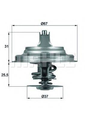 MAHLE ORIGINAL TX2571D Термостат, охолоджуюча рідина