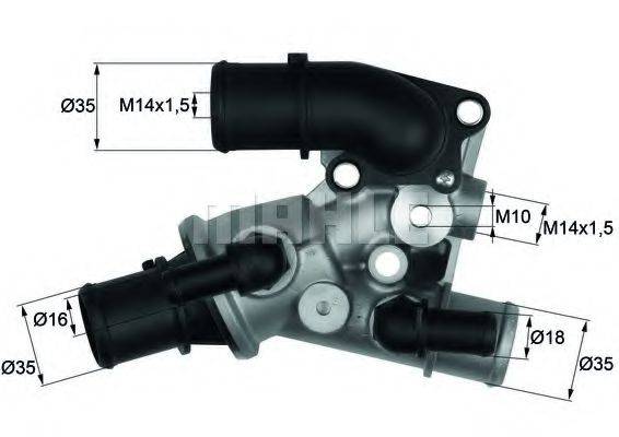 MAHLE ORIGINAL TI10180D Термостат, охолоджуюча рідина