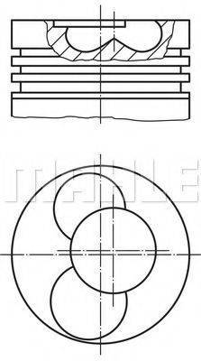 MAHLE ORIGINAL 0308000 Поршень