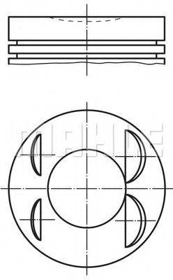 MAHLE ORIGINAL 0396500 Поршень