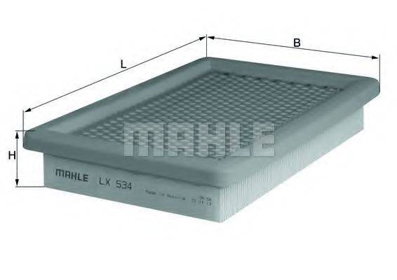 MAHLE ORIGINAL LX534 Повітряний фільтр