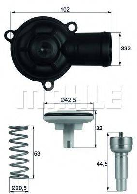 MAHLE ORIGINAL TI22087D Термостат, охолоджуюча рідина