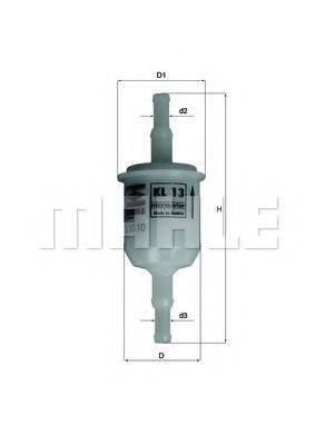 MAHLE ORIGINAL KL13OF Паливний фільтр