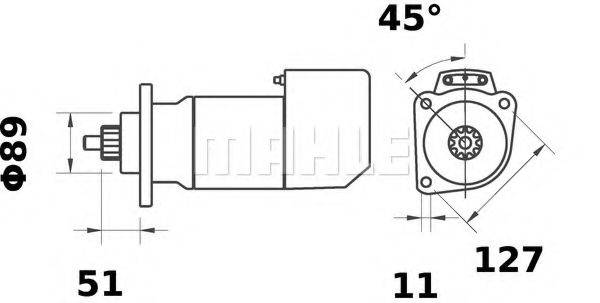 MAHLE ORIGINAL MS516 Стартер