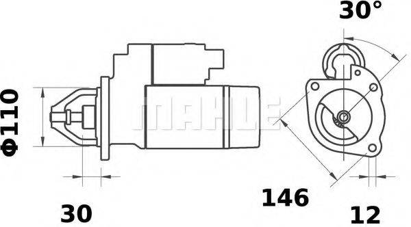 MAHLE ORIGINAL MS278 Стартер