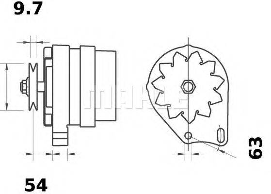 MAHLE ORIGINAL MG608 Генератор