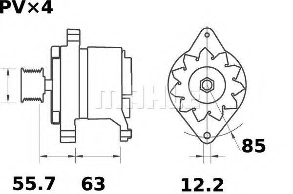 MAHLE ORIGINAL MG595 Генератор