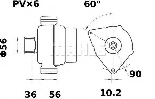 MAHLE ORIGINAL MG574 Генератор