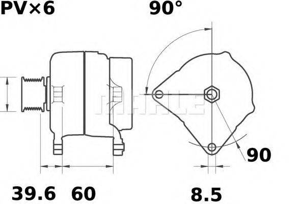 MAHLE ORIGINAL MG559 Генератор