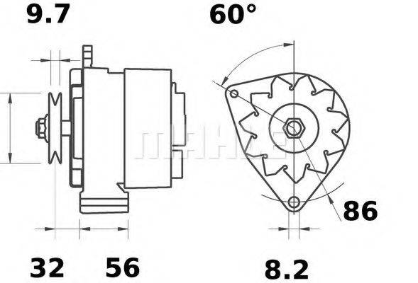 MAHLE ORIGINAL MG522 Генератор