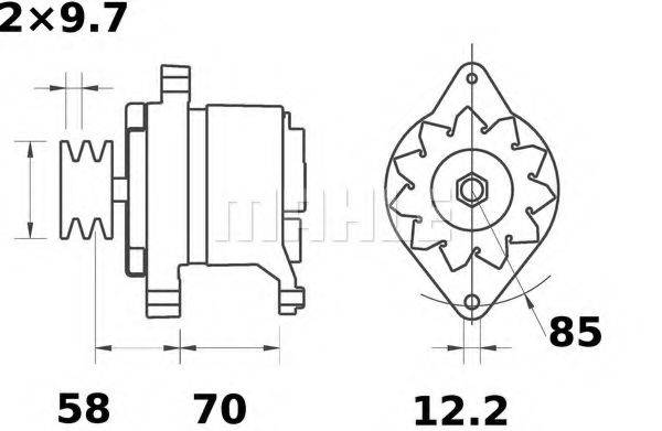 MAHLE ORIGINAL MG521 Генератор