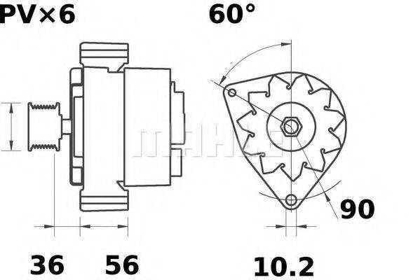 MAHLE ORIGINAL MG459 Генератор