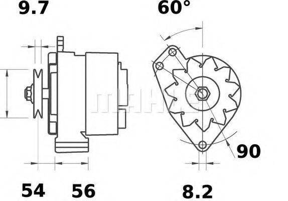 MAHLE ORIGINAL MG457 Генератор