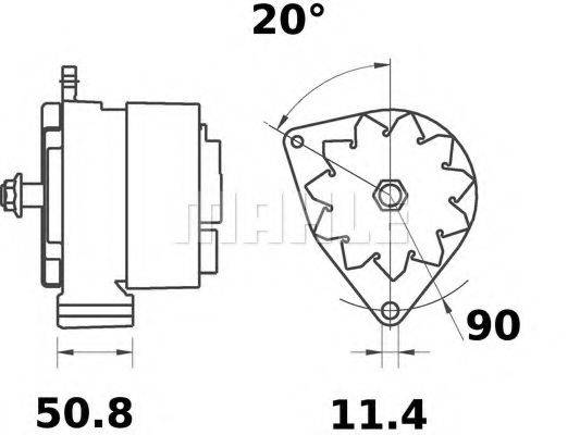 MAHLE ORIGINAL MG445 Генератор