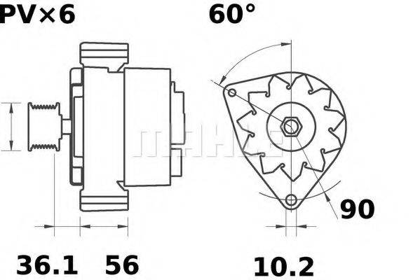 MAHLE ORIGINAL MG421 Генератор