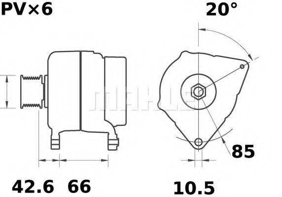 MAHLE ORIGINAL MG422 Генератор