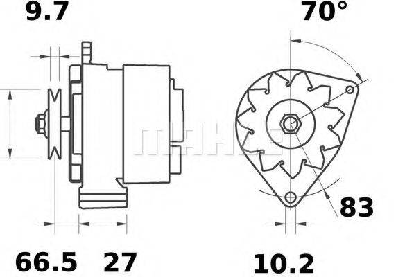 MAHLE ORIGINAL MG374 Генератор