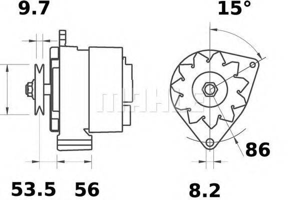 MAHLE ORIGINAL MG376 Генератор