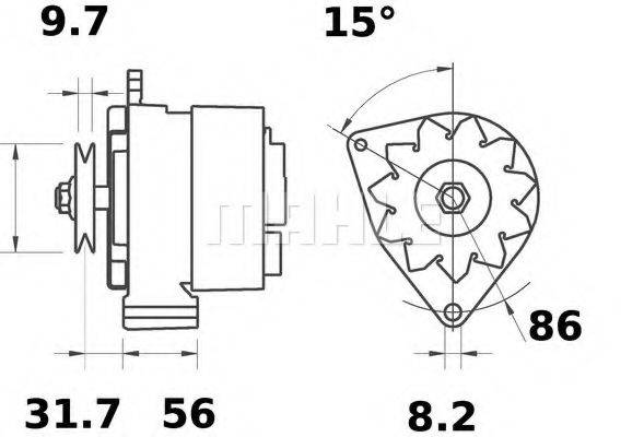 MAHLE ORIGINAL MG347 Генератор