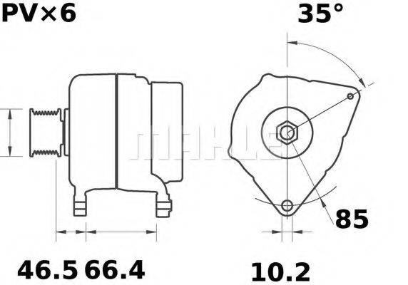 MAHLE ORIGINAL MG325 Генератор