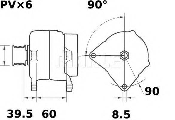 MAHLE ORIGINAL MG253 Генератор