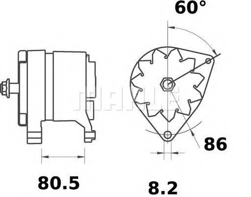 MAHLE ORIGINAL MG216 Генератор