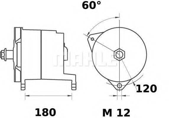 MAHLE ORIGINAL MG128 Генератор